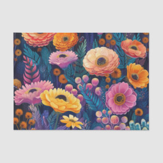 Papier Mousseline Jardin de fleurs BMSC, V1