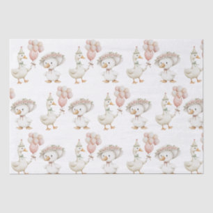 Papier Mousseline Jardin de fleurs d'oie soie Champignons 1er annive