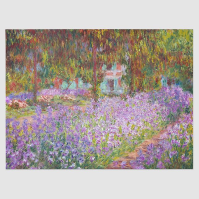 Papier Mousseline Jardin de l'artiste à Giverny par Claude Monet (Recto)