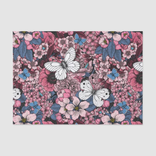 Papier Mousseline Jardin de printemps (Recto)