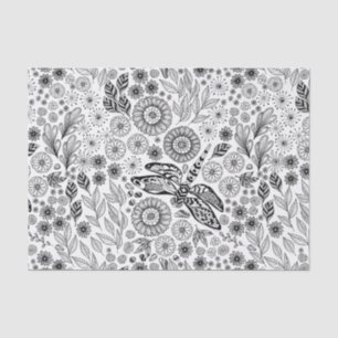 Papier Mousseline Jardin des libellules