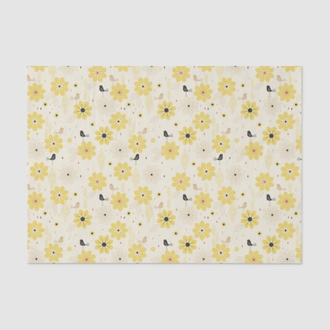 Papier Mousseline Jardin d'oiseau (Recto)