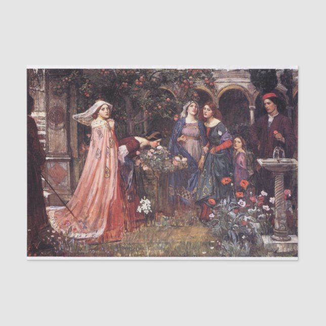 Papier Mousseline Jardin enchanté par John William Waterhouse (Recto)