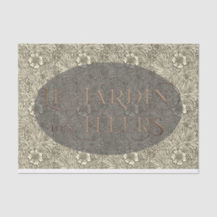 Papier Mousseline Jardin Fleur Française Oval William Morris Motif