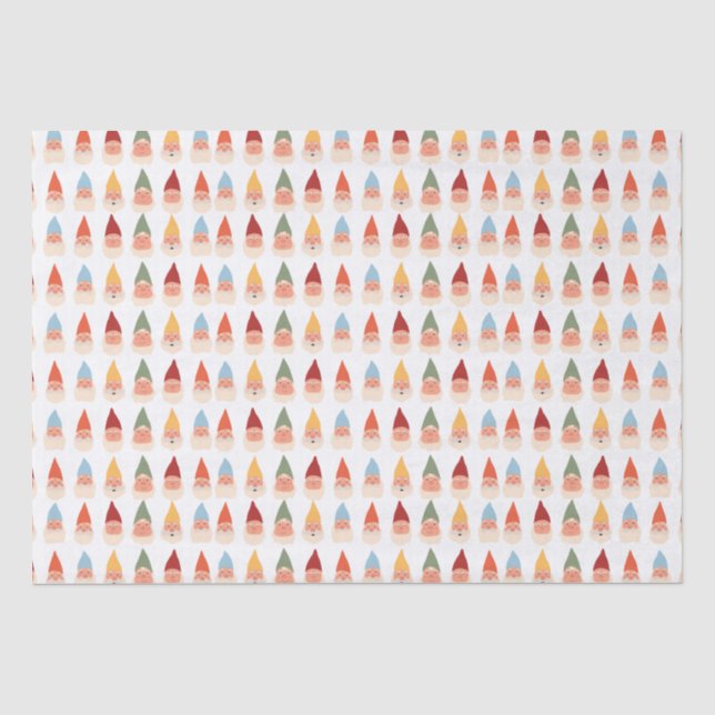 Papier Mousseline Jardin Gnomes de nombreux ours (Recto)