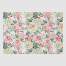 Jardin rose et blanc peint