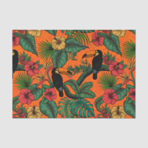 Papier Mousseline Jardin toucan
