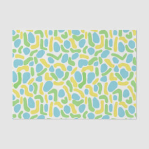 Papier Mousseline Jaune moderne, vert citron vert et bleu bébé Abstr