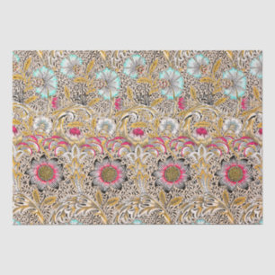 Papier Mousseline Jaune rose vintage Corncockle de William Morris