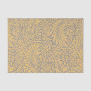 Papier Mousseline JAUNE William Morris FERN MOTIF Tissu Papier papie