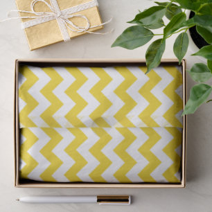 Papier Mousseline Jaune Zigzag, Jaune Chevron, Motif géométrique