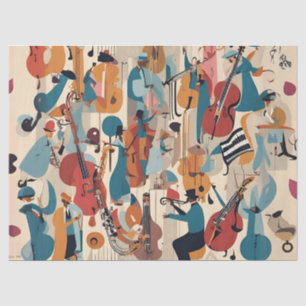 Papier Mousseline Jazz Fantaisiste