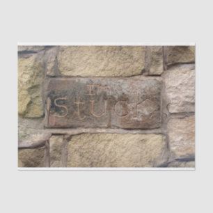 Papier Mousseline "Je suis coincé" une autre brique dans le mur