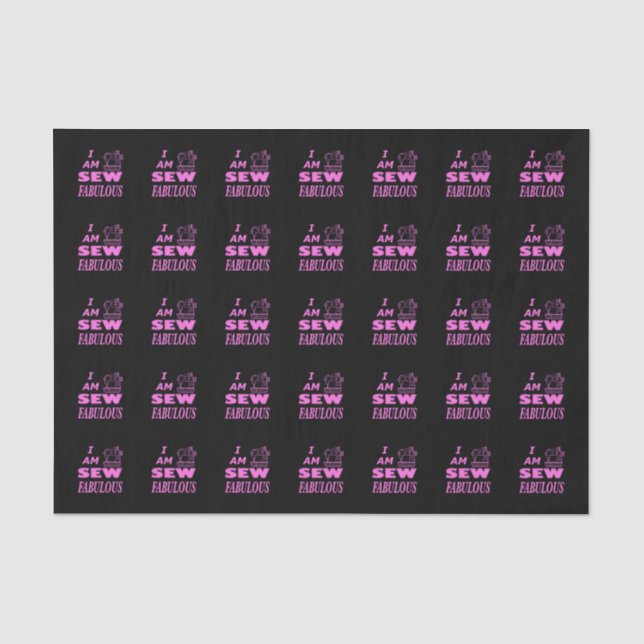 Papier Mousseline Je Suis Un Peu Fabrique En Noir Et Rose (Recto)