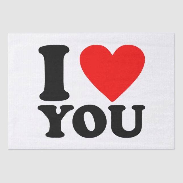 Papier Mousseline Je T'Aime (Recto)