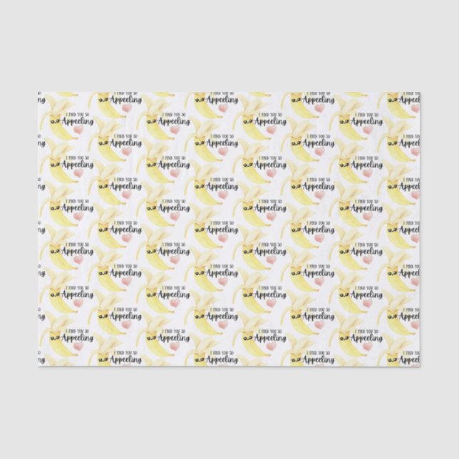 Papier Mousseline Je Te Trouve Aussi Attirant Papier Tissu Banane (Recto)