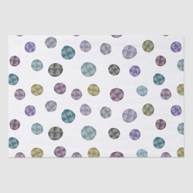 Papier Mousseline Jennifer Confetti Dots Papier Tissu (Recto)