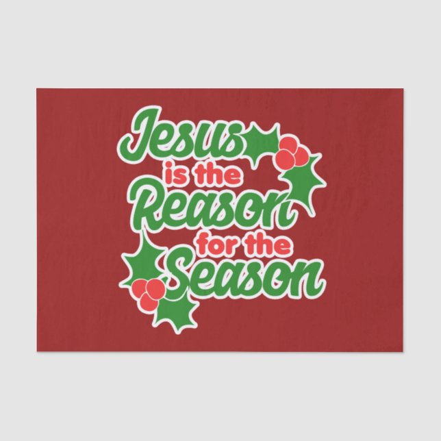 Papier Mousseline Jésus est la raison de la saison (Recto)