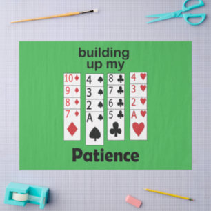 Papier Mousseline Jeu de Solitaire Renforce Ma Patience Citation Drô