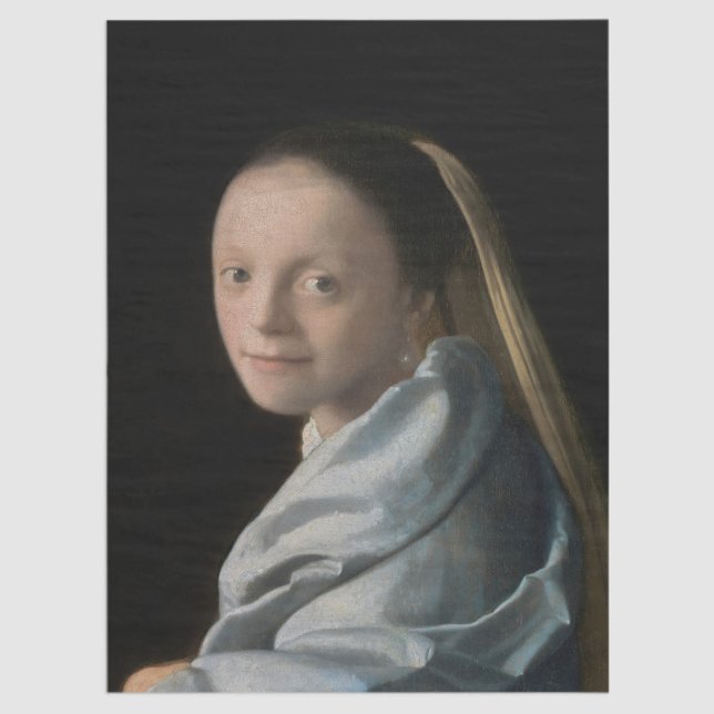 Papier Mousseline Johannes Vermeer - Étude d'une jeune femme (Créateur téléchargé)