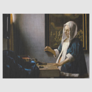 Papier Mousseline Johannes Vermeer - Femme tenant un équilibre