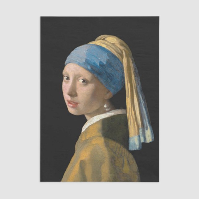 Papier Mousseline Johannes Vermeer - Fille avec une oreille perle (Créateur téléchargé)