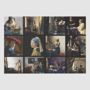 Papier Mousseline Johannes Vermeer - Grille des chefs-d'oeuvre