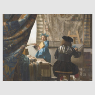 Papier Mousseline Johannes Vermeer - L'Allégorie de la Peinture