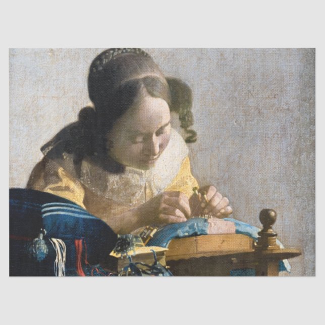 Papier Mousseline Johannes Vermeer - Le Lacemaker (Recto)