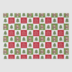 Papier Mousseline Joli animal de compagnie photo Rouge Vert sapin de