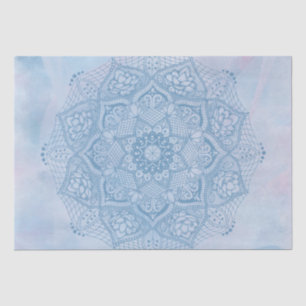 Papier Mousseline Joli bleu Sacré Lotus Fleur Fleur de fleurs Mandal