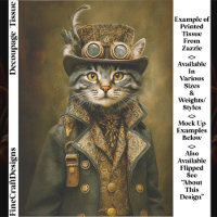 Joli Chat Tabby Dapper Steampunk ET7L Découpage