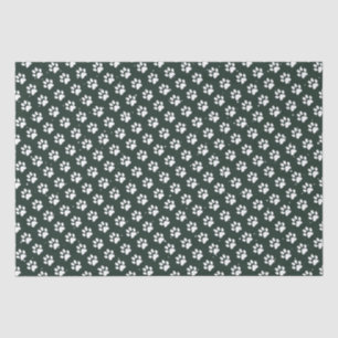 Papier Mousseline Joli Empreintes de pattes Neige Vert Anniversaire 