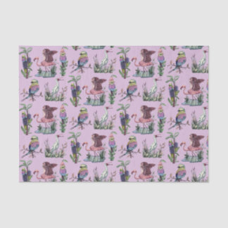 Papier Mousseline Joli Flamant rose Africain Amant Oiseau Aesthétiqu