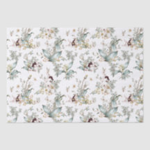 Joli lapin lapin Vintage Découpage floral