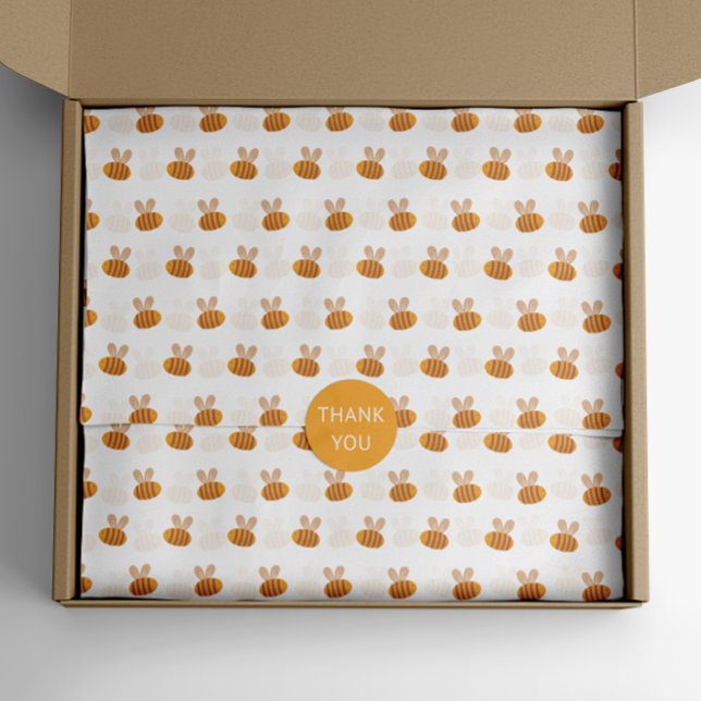 Papier Mousseline Joli motif d'abeille au miel. Amusant animal jaune (Créateur téléchargé)