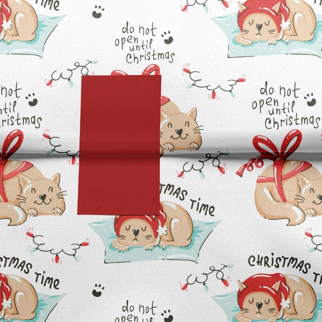 Papier Mousseline Joli Motif de chat de Noël Kitty (Créateur téléchargé)
