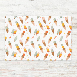 Papier Mousseline Joli Motif de glace estivale