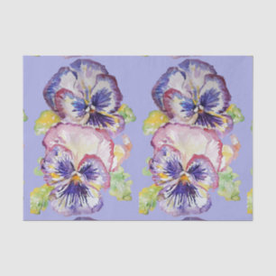 Papier Mousseline Joli Motif de Lavande Florale Fleur Pansy