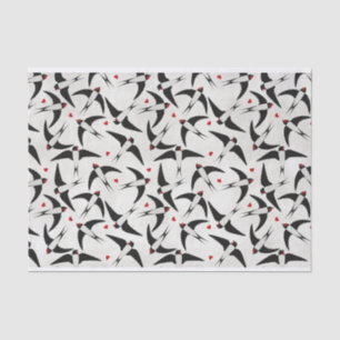 Papier Mousseline Joli Motif fait d'oiseaux d'hirondelles volants