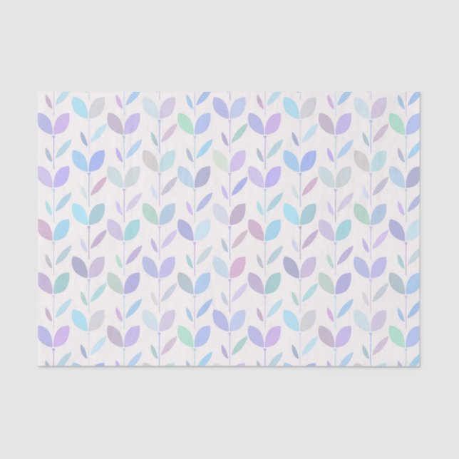 Papier Mousseline Joli Motif feuille moderne du milieu du siècle (Recto)