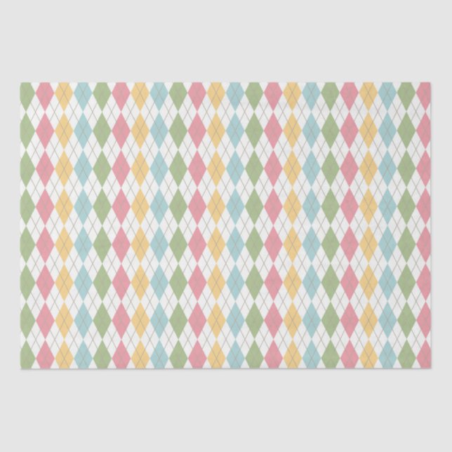 Papier Mousseline Joli Motif Jacquard Pastel (Recto)