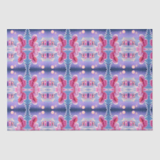 Papier Mousseline Joli Noël Élégant Rose Féminin
