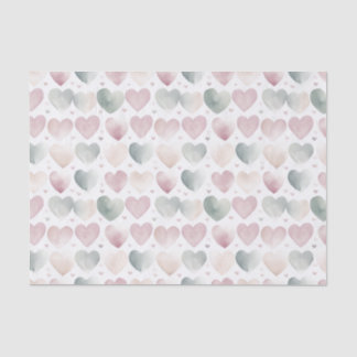 Papier Mousseline Joli Pastel Aquarelle Motif de coeur
