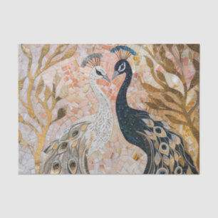 Papier Mousseline Joli Peacock Pink Gold Glam