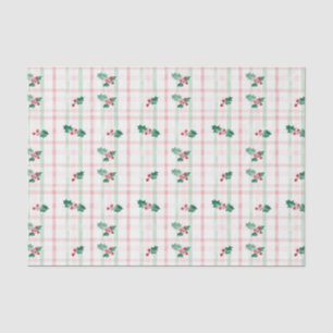 Papier Mousseline Joli Pink Green Retro Noël