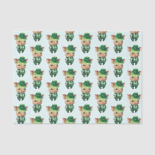 Papier Mousseline Joli porc vert Fairytale dans une jolie beauté