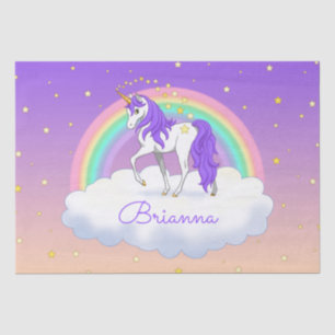 Papier Mousseline Joli Purple Sweet Dreams Rainbow Unicorn