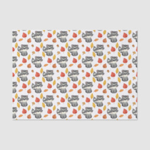 Papier Mousseline joli raton laveur ; amoureux carrelé