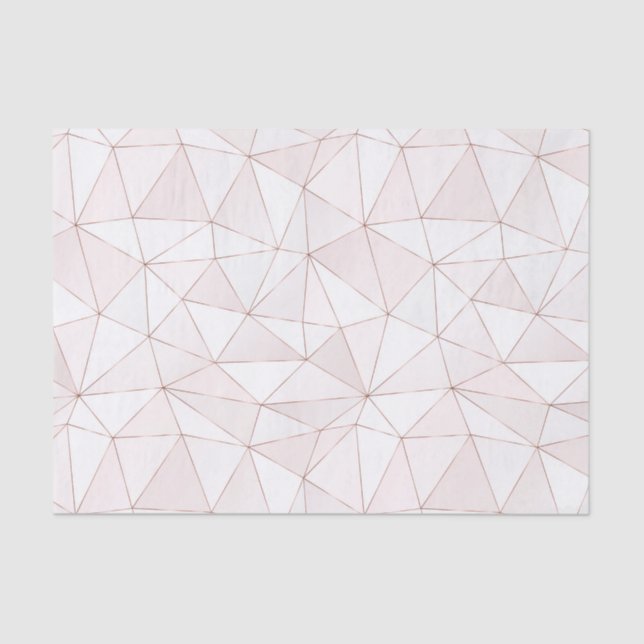 Papier Mousseline Joli Rose Gold Foil Motif géométrique (Recto)